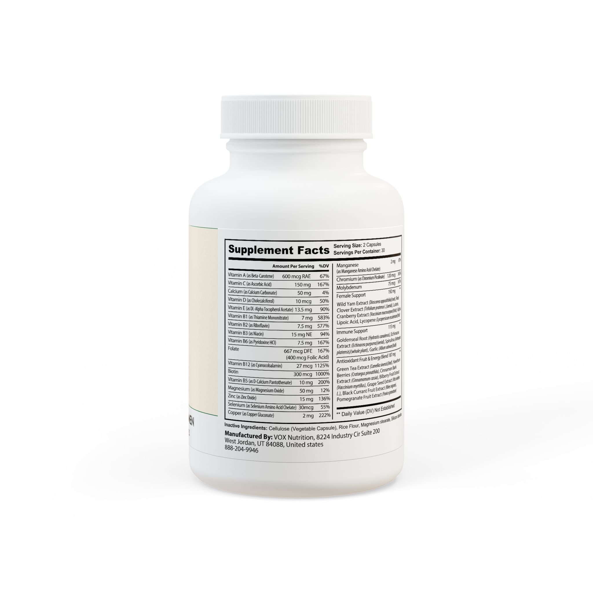 Multivitamin for Women Supplement (60 Capsules) - Image 3