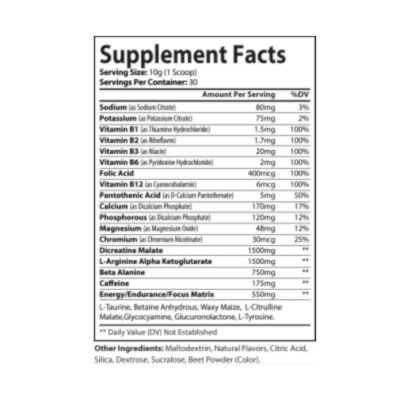 Pre-Workout Supplement, Watermelon (300g, 10.58oz) - Image 5