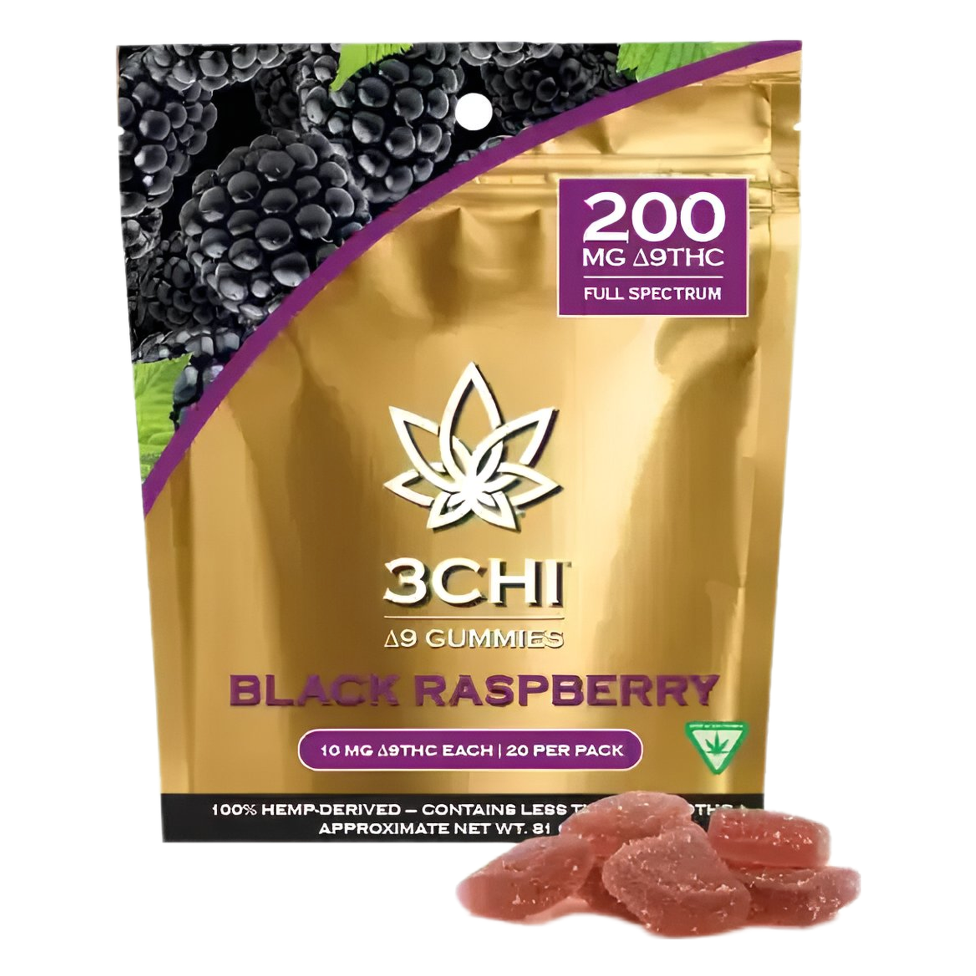 Delta 9 THC Gummies - Black Raspberry